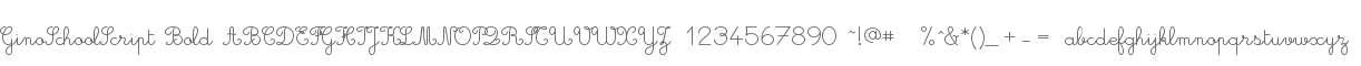 GinoSchoolScript Bold