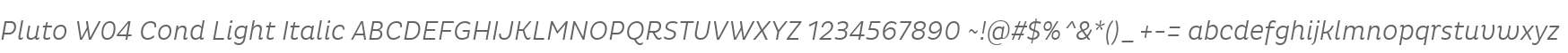Pluto W04 Cond Light Italic