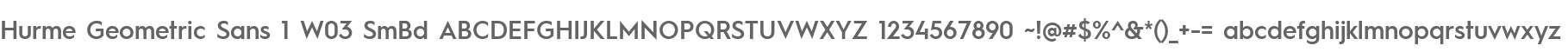 Hurme Geometric Sans 1 W03 SmBd