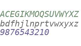DejaVu Sans Mono Oblique V1